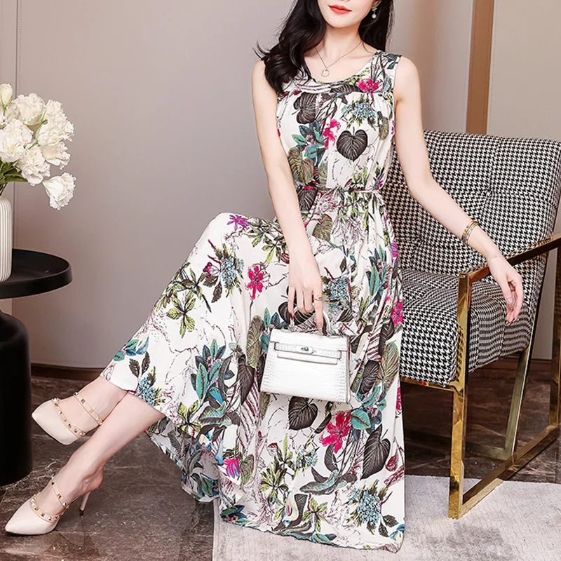 New 2024 Hot Summer Dresses For Women Flowers Vintage Dress Plus Size Short Sleeve Femme Casual Print Dresses Women Clothing - Image 3